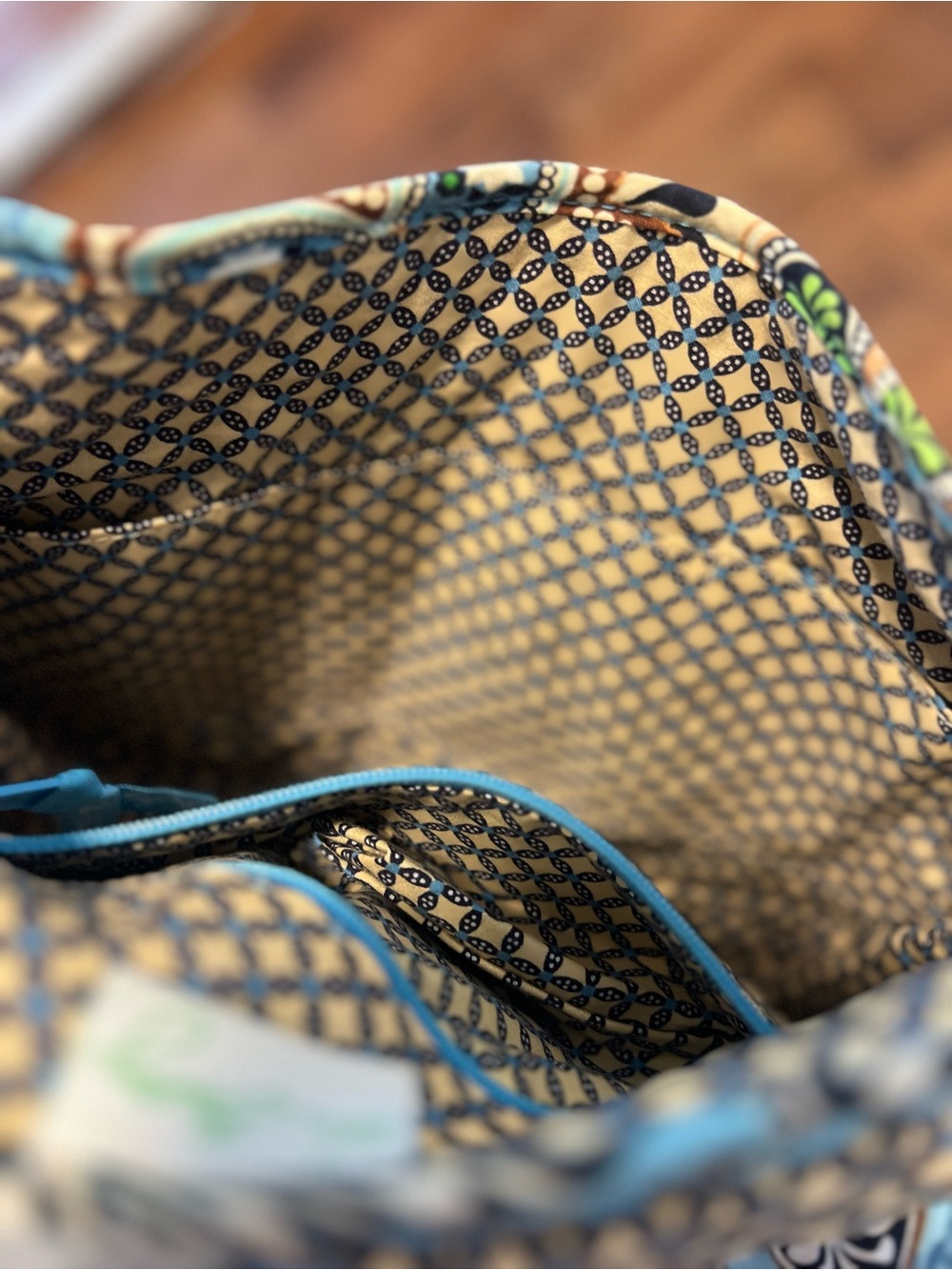 Vera Bradley Saddle Up Bali Blue Crossbody Shoulder Bag Floral Magnetic Flap M - Picture 13 of 16